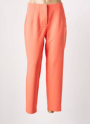 Pantalon 7/8 fermeture zippée sous rabat avec crochet orange GARCIA femme