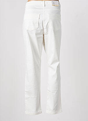 Pantalon droit fermeture zippée sous rabat boutonné blanc BETTY BARCLAY femme