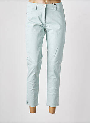 Pantalon 7/8 fermeture zippée sous rabat boutonné bleu clair BETTY BARCLAY femme
