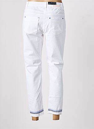 Pantalon 7/8 fermeture zippée sous rabat boutonné blanc BETTY BARCLAY femme
