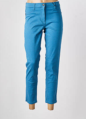 Pantalon 7/8 fermeture zippée sous rabat boutonné bleu BETTY BARCLAY femme
