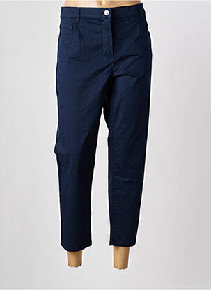 Pantalon 7/8 fermeture zippée sous rabat boutonné bleu BETTY BARCLAY femme