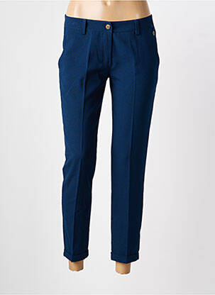 Pantalon 7/8 stretch taille normale bleu PAKO LITTO femme