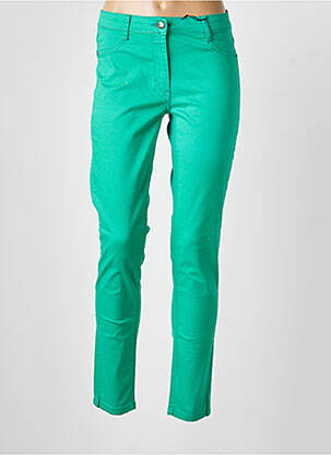Pantalon 7/8 fermeture zippée sous rabat boutonné vert BETTY BARCLAY femme