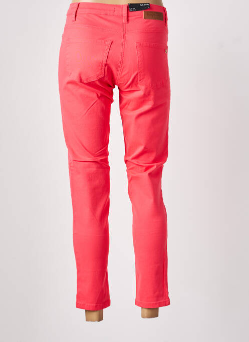 Pantalon 7/8 fermeture zippée sous rabat boutonné rouge BETTY BARCLAY femme