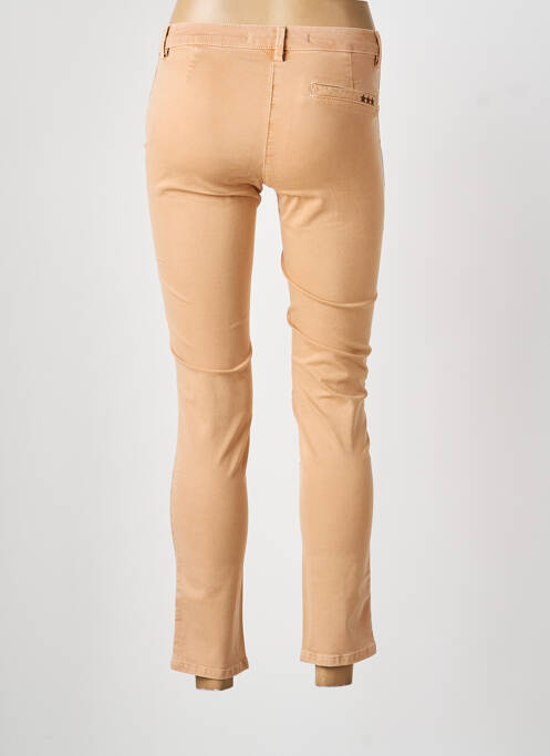 Pantalon 7/8 fermeture zippée sous rabat boutonné beige SUD EXPRESS femme
