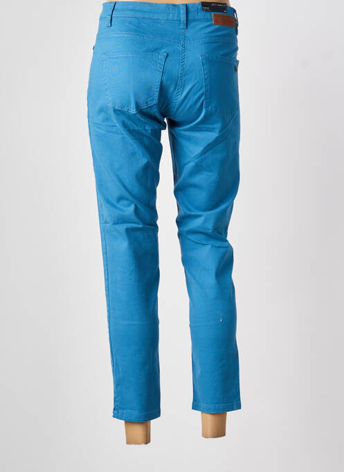 Pantalon 7/8 fermeture zippée sous rabat boutonné bleu BETTY BARCLAY femme