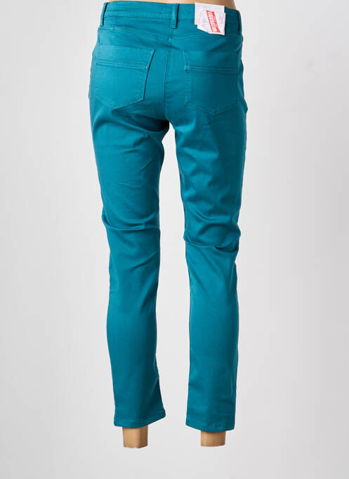 Pantalon droit fermeture zippée sous rabat boutonné bleu BETTY BARCLAY femme