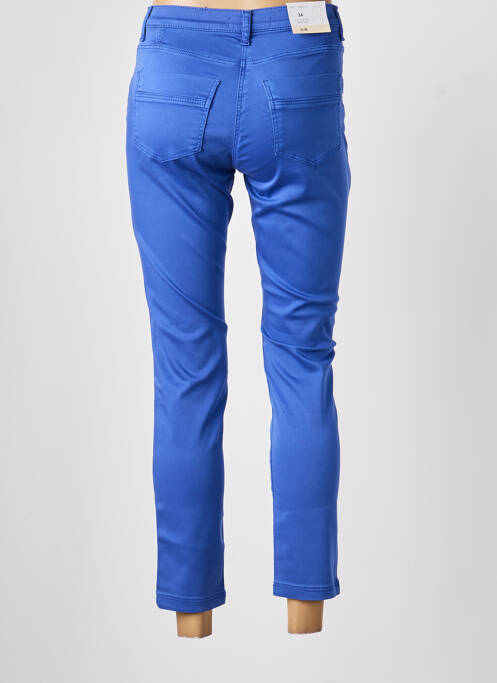 Pantalon droit fermeture zippée sous rabat boutonné bleu fonce BETTY BARCLAY femme