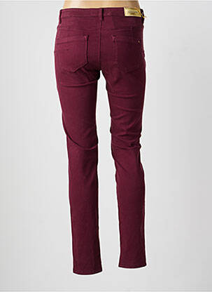 Jeans coupe slim stretch taille normale rouge COUTURIST femme