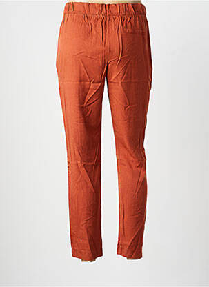 Pantalon slim taille haute taille haute orange LA FEE MARABOUTEE femme