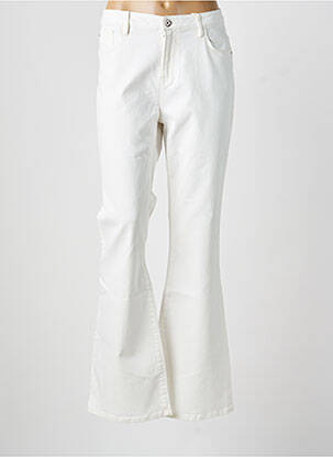 Jean coupe flare stretch taille normale blanc GARCIA femme
