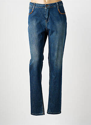 Jeans coupe slim stretch taille normale bleu VOODOO femme