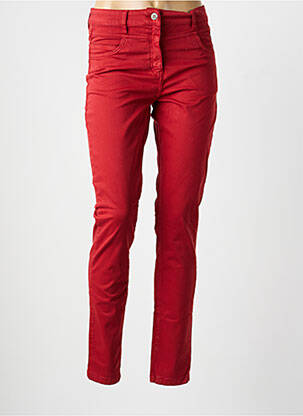 Jeans coupe slim stretch taille normale orange DELAHAYE femme