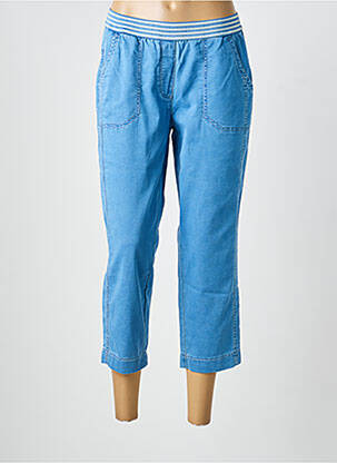 Pantacourt stretch taille normale bleu TONI femme