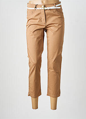 Pantacourt tissage popeline taille normale marron BETTY BARCLAY femme