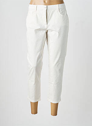 Pantalon 7/8 tissage popeline taille normale beige BETTY BARCLAY femme
