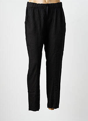Pantalon slim taille élastique taille haute noir LA FEE MARABOUTEE femme