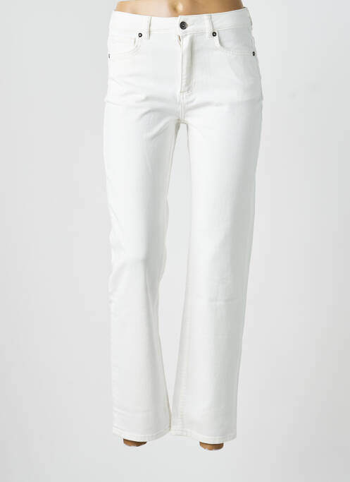 Jeans coupe slim stretch taille normale blanc LA FEE MARABOUTEE femme