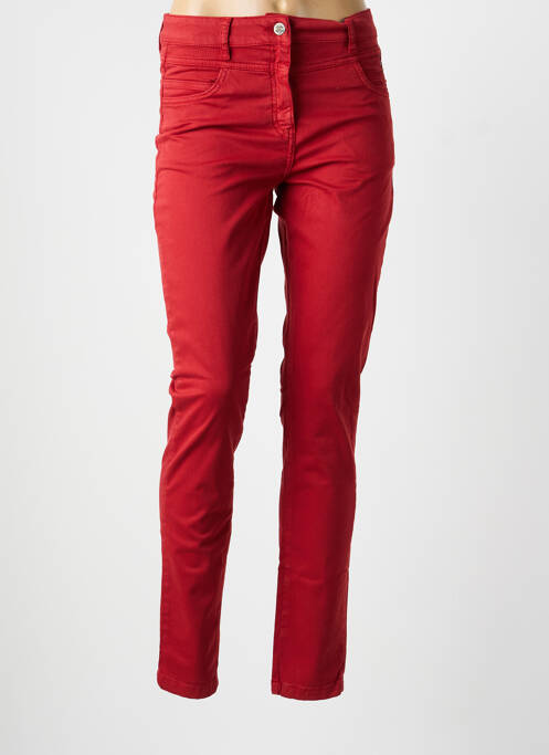 Jeans coupe slim stretch taille normale orange DELAHAYE femme