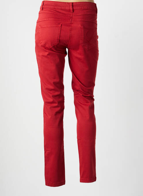 Jeans coupe slim stretch taille normale orange DELAHAYE femme