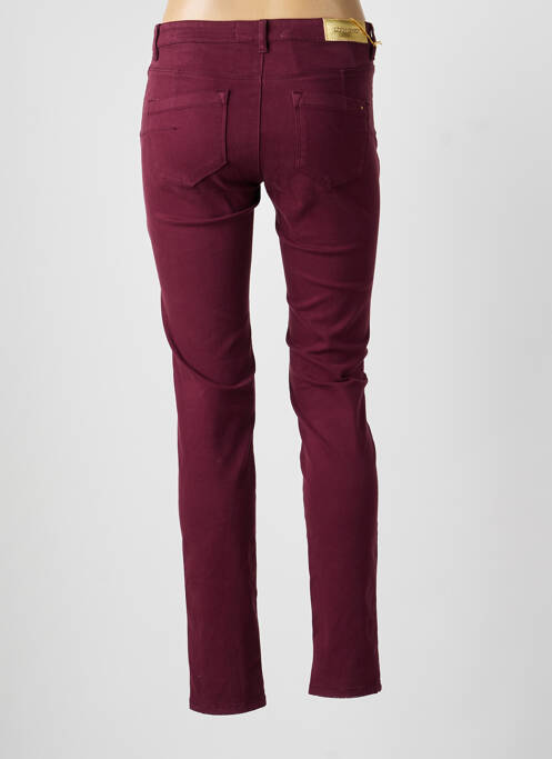 Jeans coupe slim stretch taille normale rouge COUTURIST femme