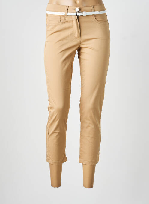 Pantacourt stretch taille normale beige BETTY BARCLAY femme