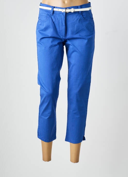 Pantacourt tissage popeline taille normale bleu BETTY BARCLAY femme