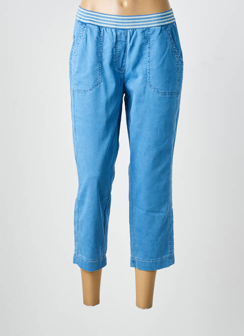 Pantacourt stretch taille normale bleu TONI femme