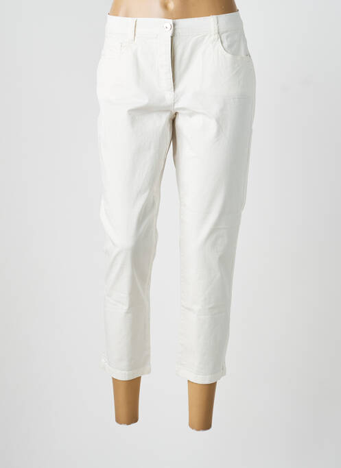 Pantalon 7/8 tissage popeline taille normale beige BETTY BARCLAY femme