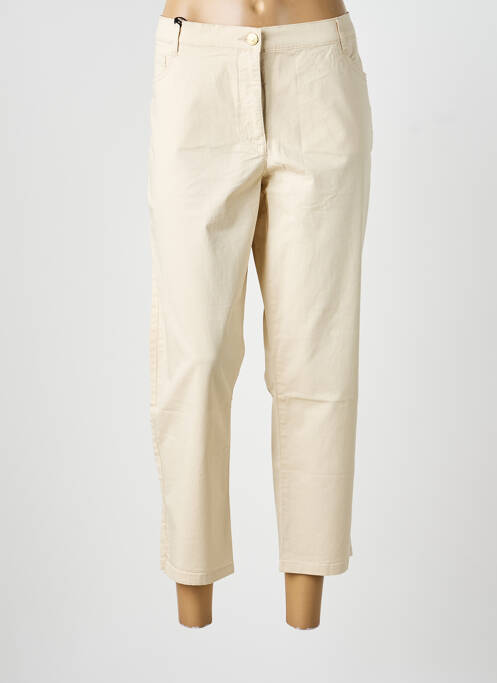 Pantalon 7/8 tissage popeline taille normale beige BETTY BARCLAY femme