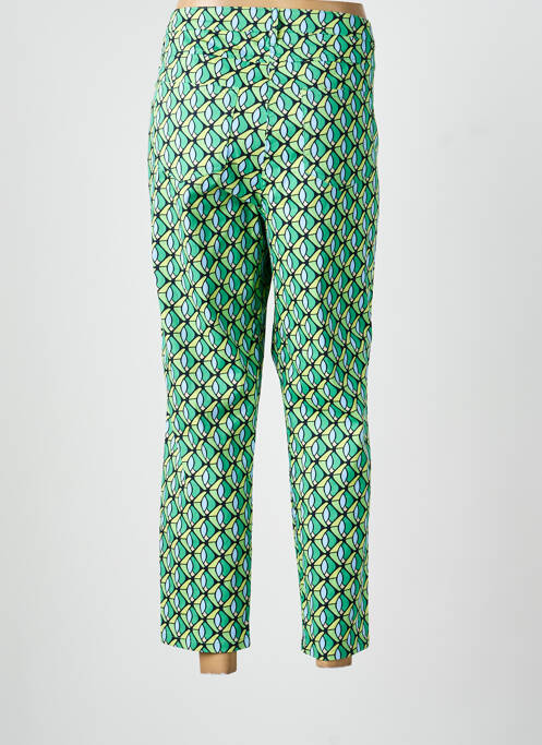 Pantalon 7/8 fermeture zippée sous rabat boutonné vert BETTY BARCLAY femme