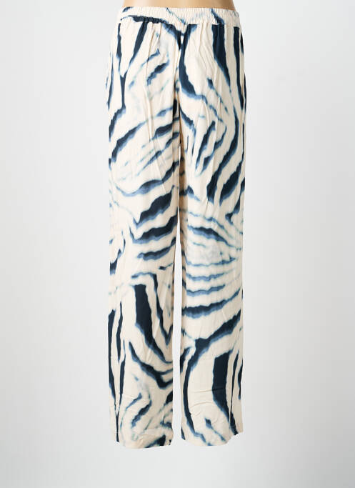 Pantalon droit tissage popeline taille normale bleu SIGNE NATURE femme