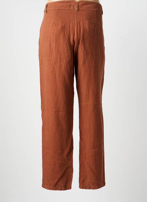 Pantalon droit taille à pinces taille normale marron ONE STEP femme