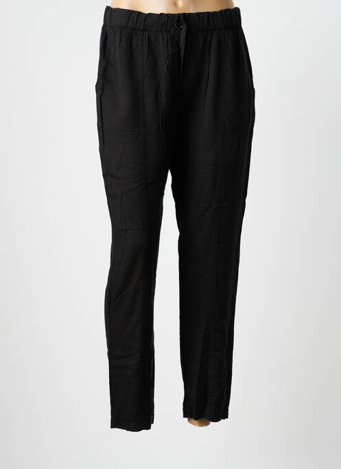 Pantalon slim taille élastique taille haute noir LA FEE MARABOUTEE femme