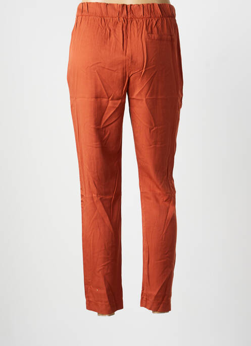 Pantalon slim taille élastique taille haute orange LA FEE MARABOUTEE femme