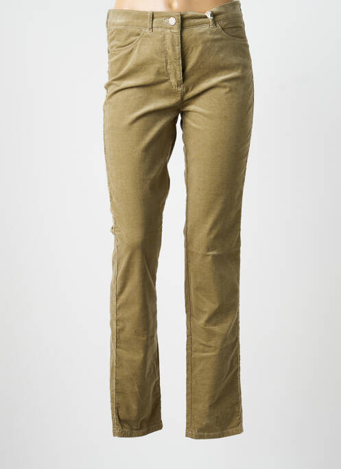 Pantalon slim stretch taille normale vert TONI femme