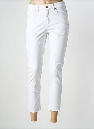Pantalon 7/8 stretch taille normale blanc SIGNE NATURE femme