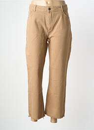 Pantalon 7/8 stretch taille normale marron LA FEE MARABOUTEE femme