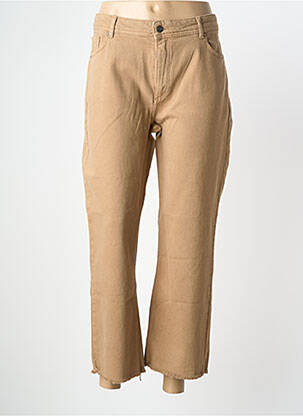 Pantalon 7/8 stretch taille normale marron LA FEE MARABOUTEE femme