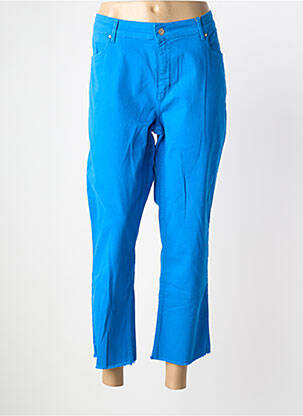 Pantalon 7/8 stretch taille normale bleu SIGNE NATURE femme