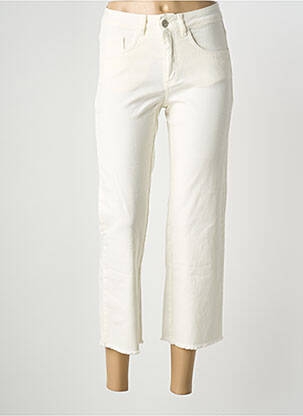 Pantacourt stretch taille normale blanc SIGNE NATURE femme