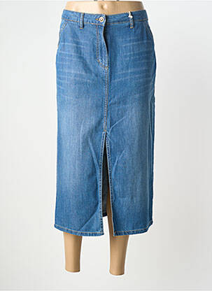 Jupe mi-longue coupe droite bleu BETTY BARCLAY femme