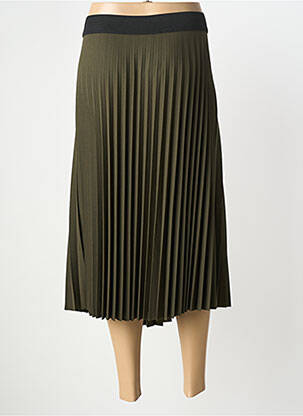 Jupe mi-longue stretch vert SIGNE NATURE femme