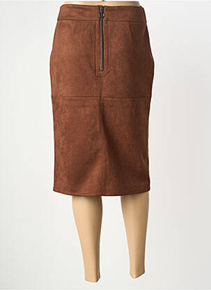 Jupe mi-longue stretch marron BETTY BARCLAY femme