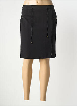 Jupe mi-longue coupe droite noir VOODOO femme