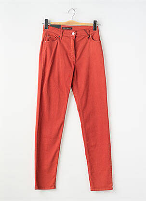 Pantalon slim tissage popeline taille normale orange BETTY BARCLAY femme