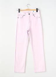 Jeans coupe droite stretch taille normale rose GARCIA femme