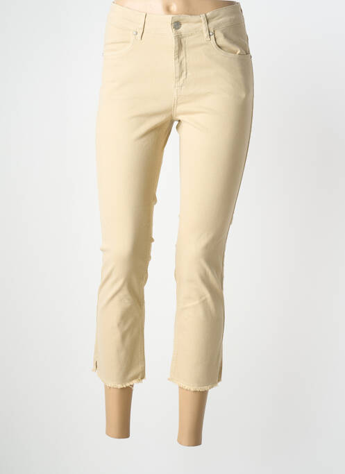 Pantacourt stretch taille normale beige SIGNE NATURE femme