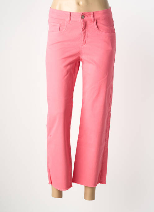 Pantalon 7/8 stretch taille normale rose SIGNE NATURE femme
